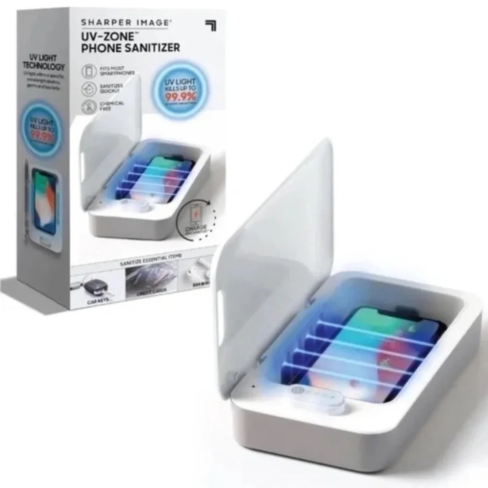 Sharper Image Santitizer Sealed Sanitizes Car Keys Credit Cards Earbuds Phone